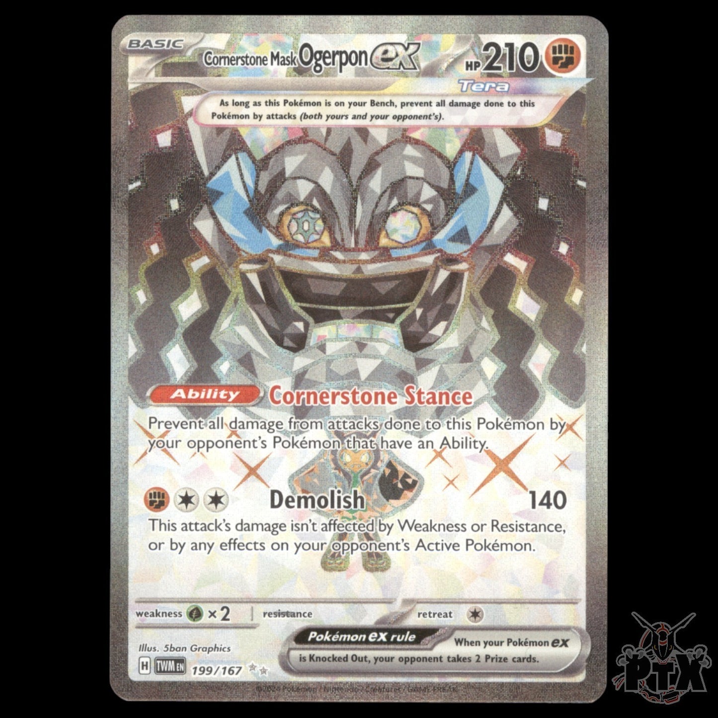 Ogerpon ex #199/167 Twilight Masquerade NM/Near Mint Pokemon 2024