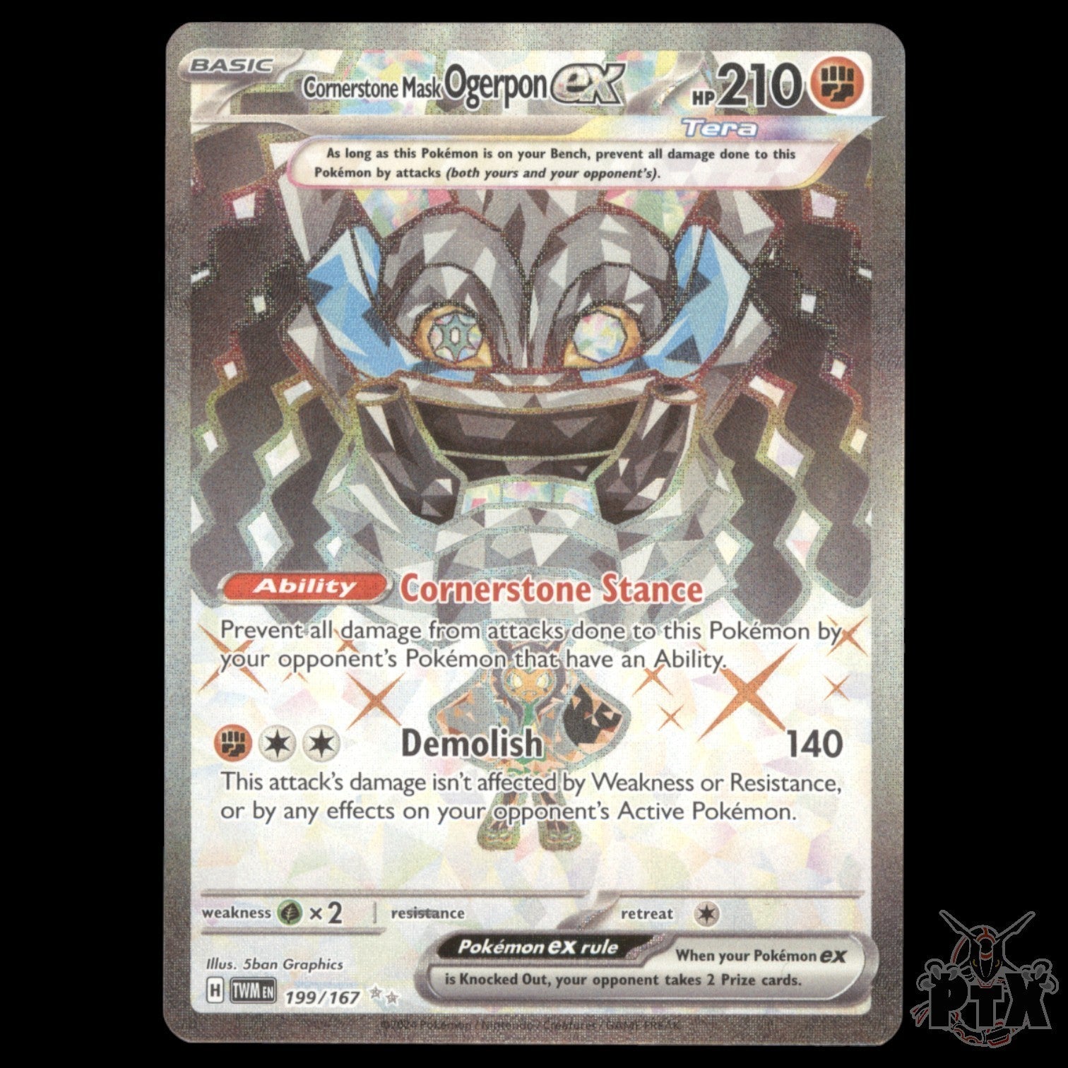 Ogerpon ex #199/167 Twilight Masquerade NM/Near Mint Pokemon 2024