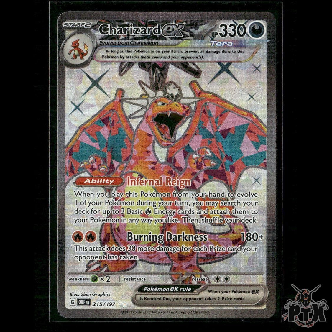 Charizard ex 215/197 SV03: Obsidian Flames NM Pokemon