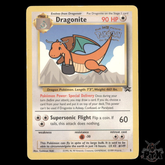 Dragonite #5 WoTC Promo MP/Moderatly Played Pokemon 1999