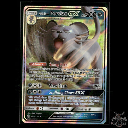 Alolan Persian GX 129/236 SM - Cosmic Eclipse MP Pokemon