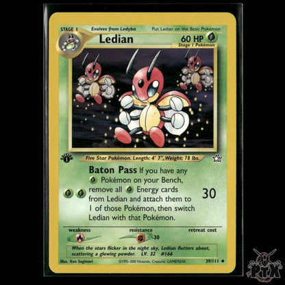 Ledian 39/111 1st Edition Neo Genesis NM/LP Pokemon