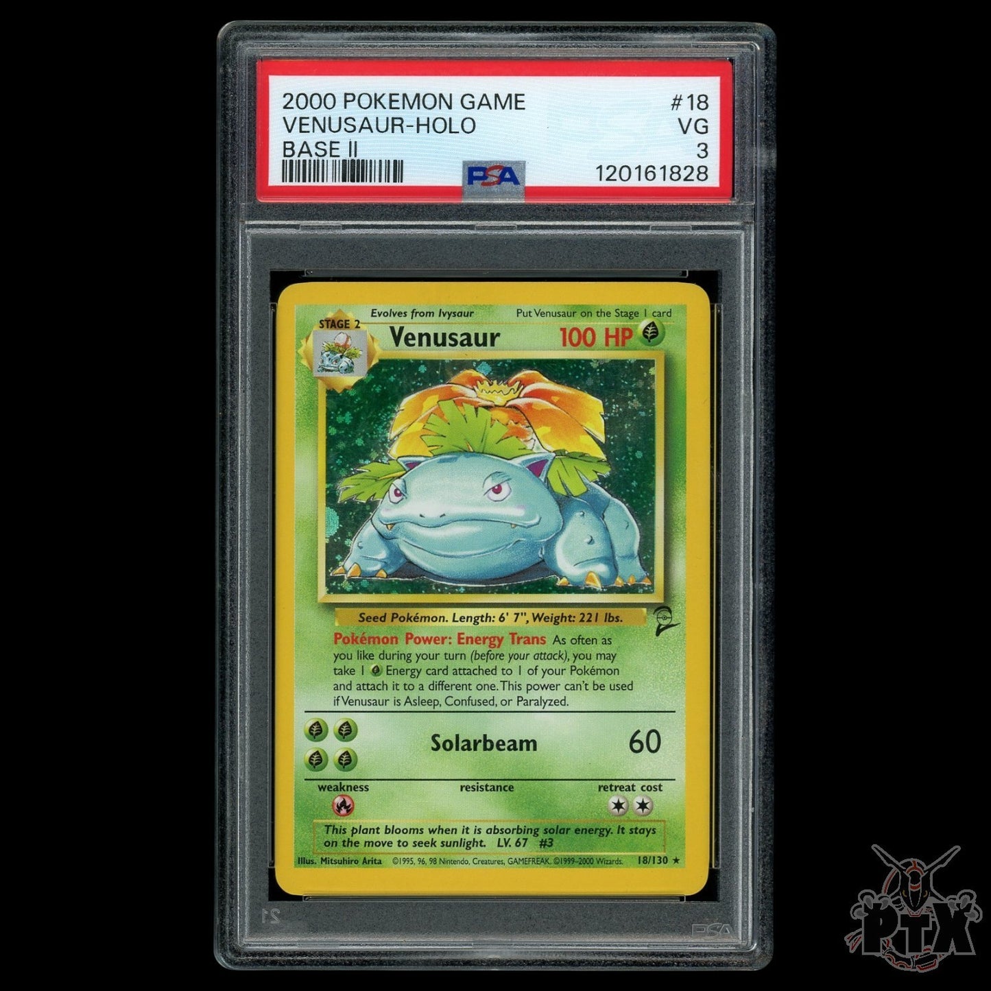 Venusaur Holo #18/130 PSA 3 Base Set 2 Pokemon 2000