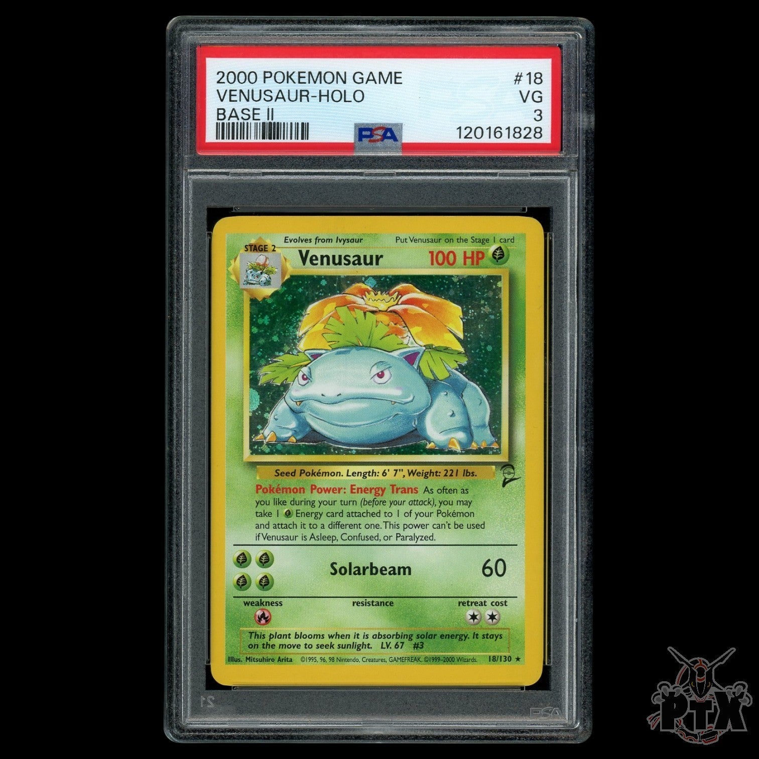 Venusaur Holo #18/130 PSA 3 Base Set 2 Pokemon 2000