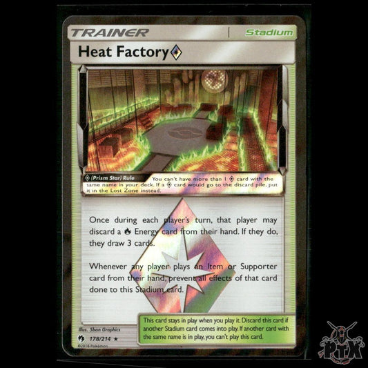 Heat Factory Prism Star 178/214 SM - Lost Thunder LP Pokemon