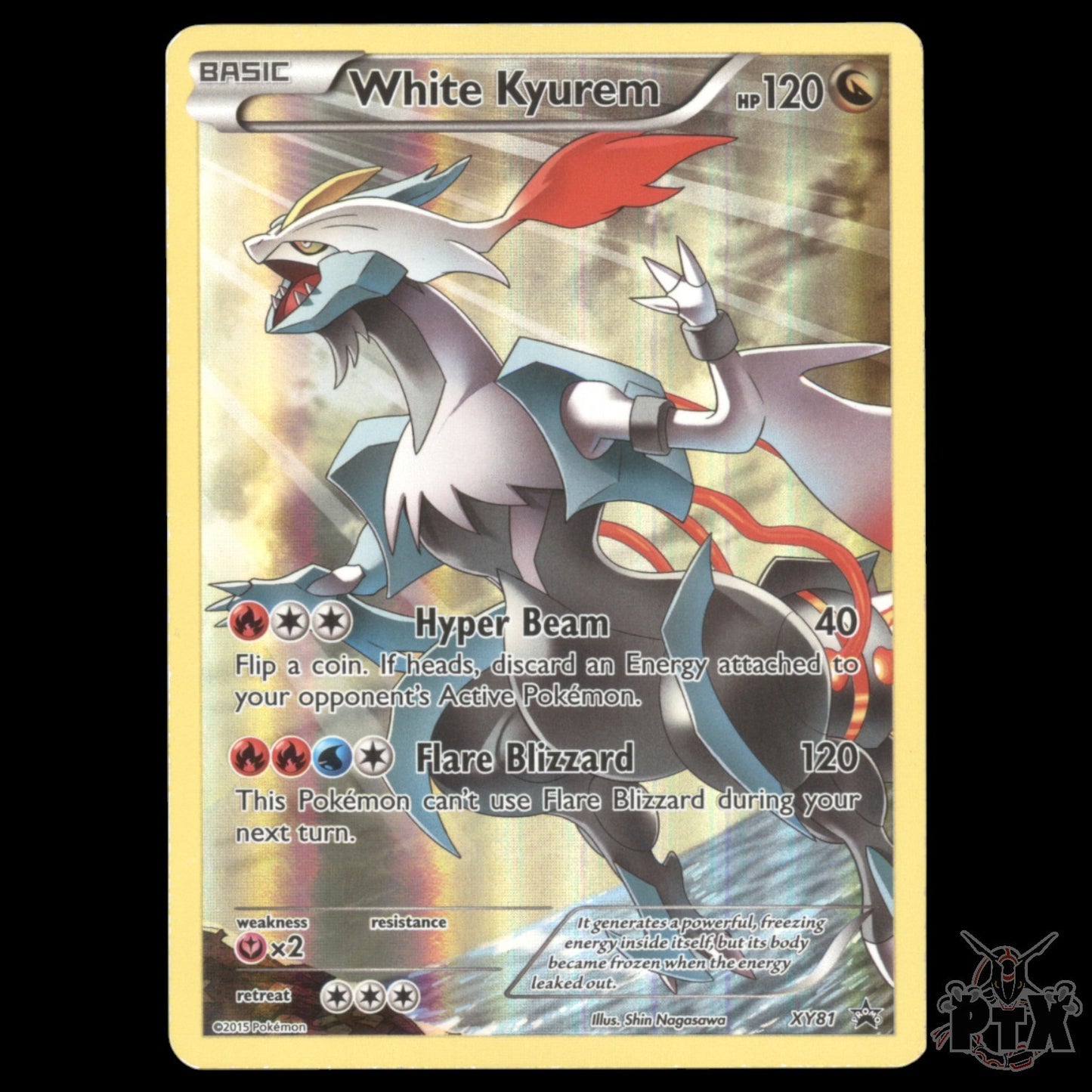 White Kyurem #XY81 MP/Moderatly Played Pokemon 2015