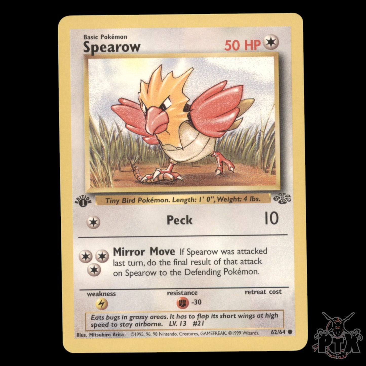 Spearow #62/64 1st Edition Jungle NM/Near Mint Pokemon 1999