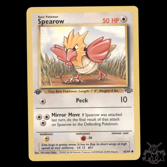 Spearow #62/64 1st Edition Jungle NM/Near Mint Pokemon 1999