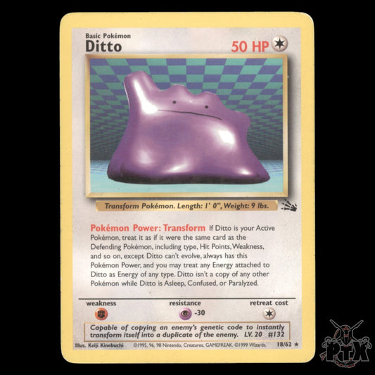 Ditto #18/62 Fossil NM/LP Pokemon 1999