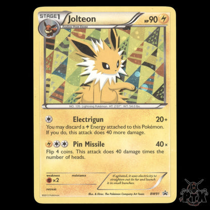Jolteon Holo #BW91 Black & White Promo MP/Moderatly Played Pokemon 2013
