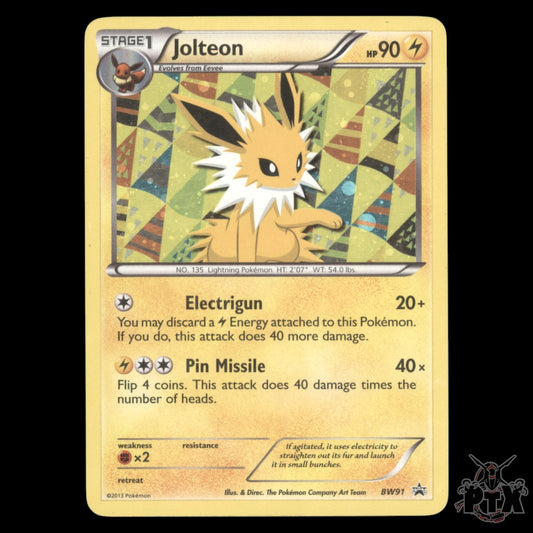 Jolteon Holo #BW91 Black & White Promo MP/Moderatly Played Pokemon 2013