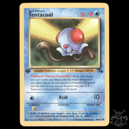 Tentacool #56/62 1st Edition Fossil NM/LP Pokemon 1999