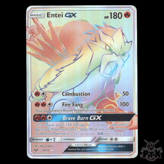 Entei gx #74/73 Shining Legends NM/Near Mint Pokemon 2017