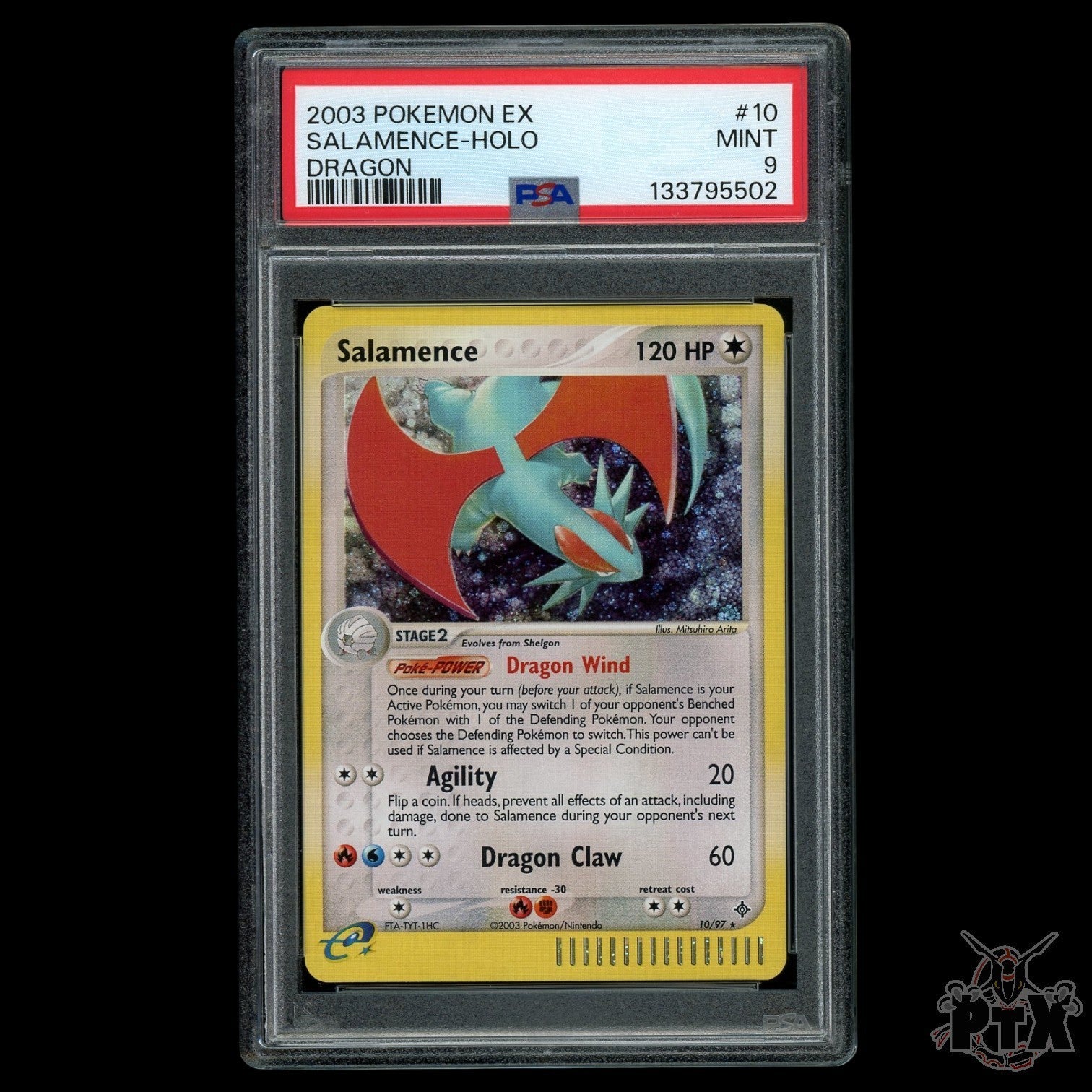 Salamence Holo #10/97 PSA 9 EX Dragon Pokemon 2003