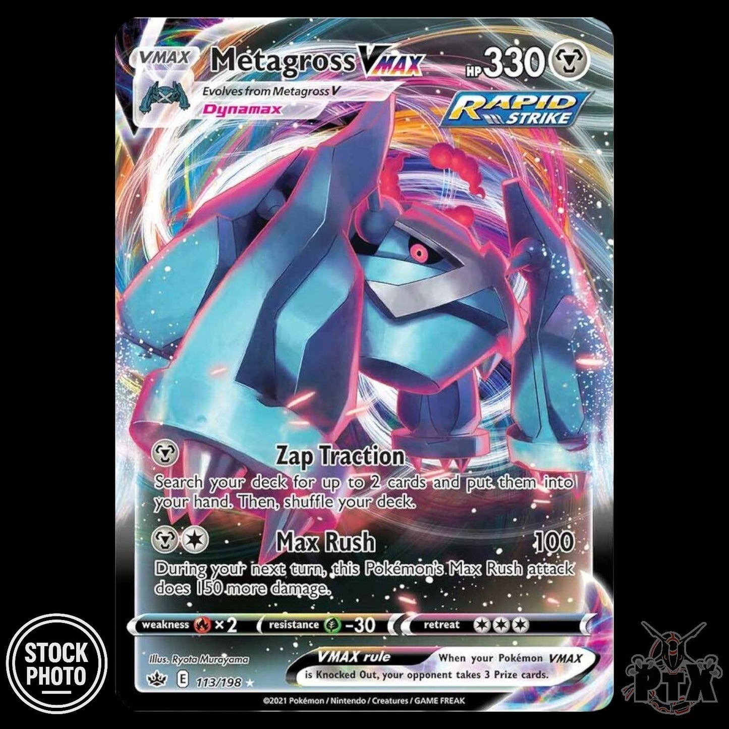 Metagross VMAX #113/198 Chilling Reign NM/Near Mint Pokemon 2021