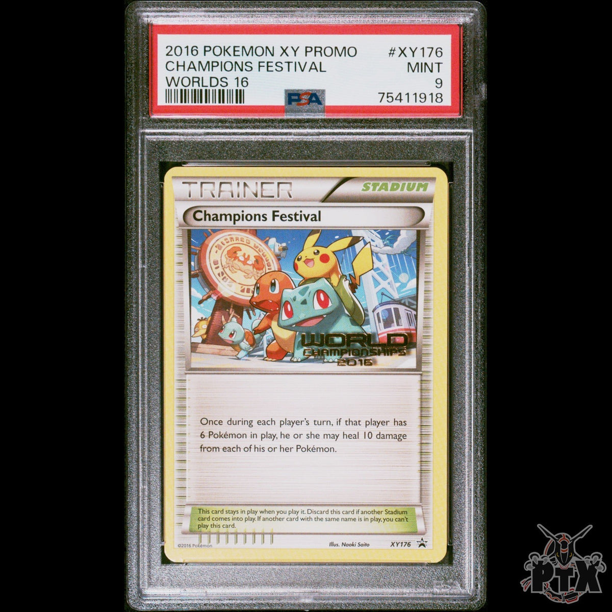Champions Festival XY176 PSA 9 Low POP (No PSA 10) 2016 World Championship Promo