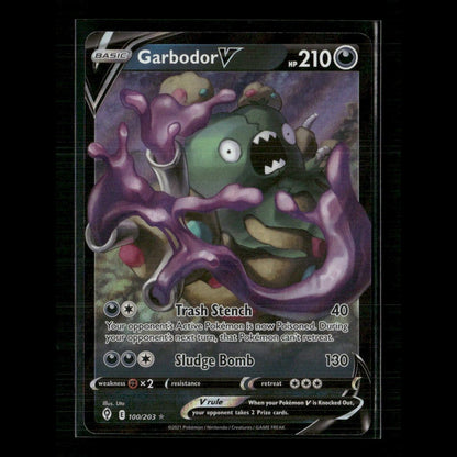 Garbodor V 100/203 SWSH07: Evolving Skies NM Pokemon