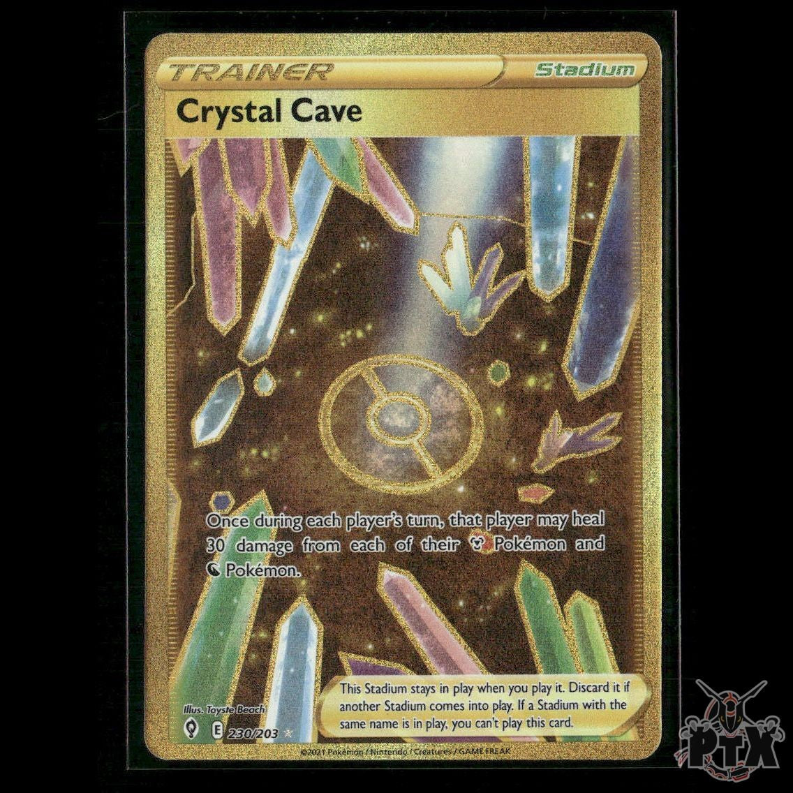 Crystal Cave (Secret) 230/203 SWSH07: Evolving Skies NM Pokemon