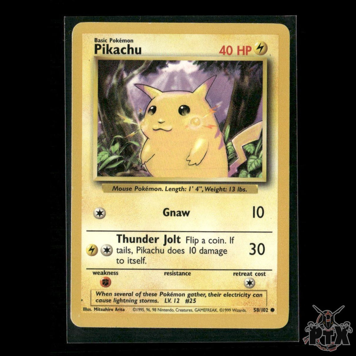 Pikachu 58/102 Base Set MP Pokemon