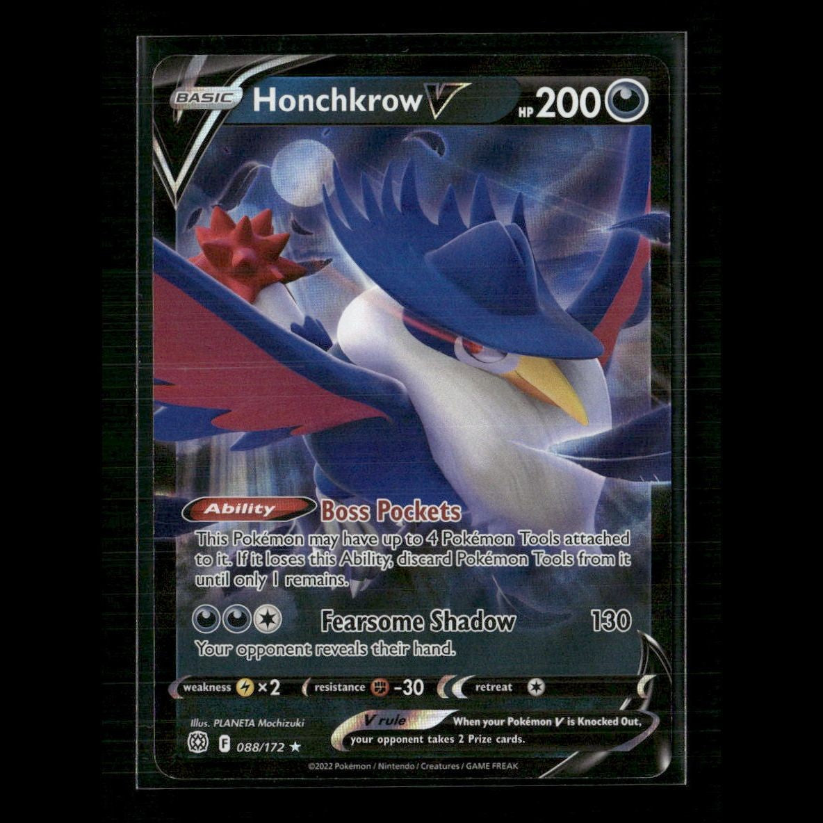 Honchkrow V 088/172 SWSH09: Brilliant Stars NM Pokemon