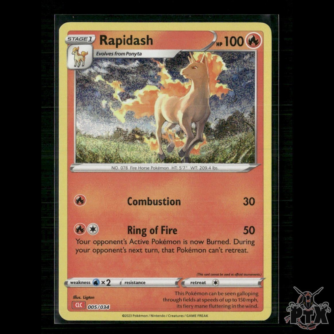 Rapidash 005/034 Trading Card Game Classic NM Pokemon