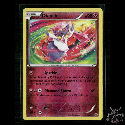 Diancie 71/119 XY - Phantom Forces LP Pokemon