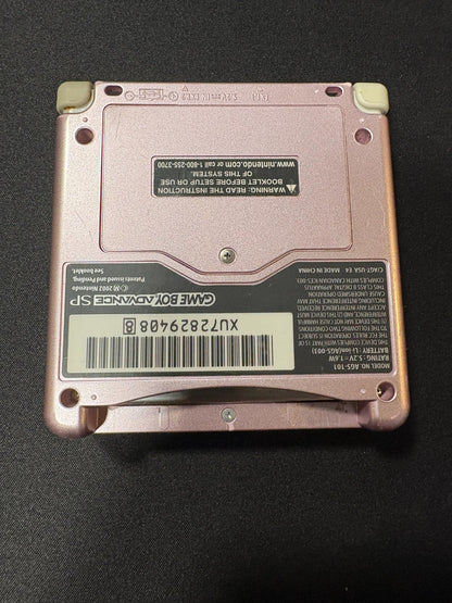Nintendo Gameboy Advance SP Pearl Pink AGS-101 Working & Charger Inlcuded