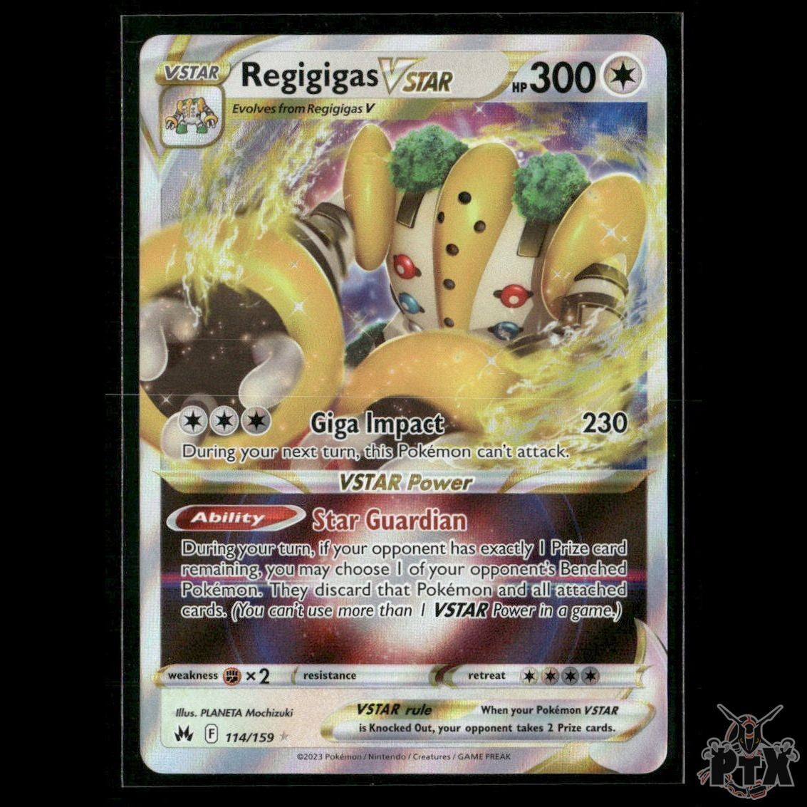 Regigigas VSTAR 114/159 SWSH: Crown Zenith NM Pokemon