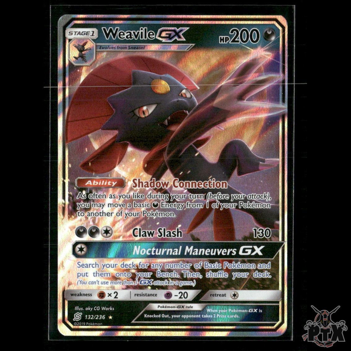 Weavile GX 132/236 SM - Unified Minds NM Pokemon