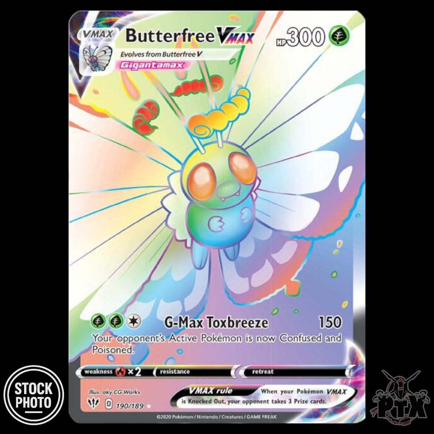Butterfree VMAX #190/189 Darkness Ablaze NM/Near Mint Pokemon 2020