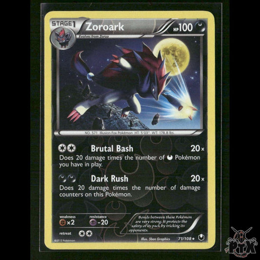 Zoroark Reverse Holo 71/108 Dark Explorers NM Pokemon