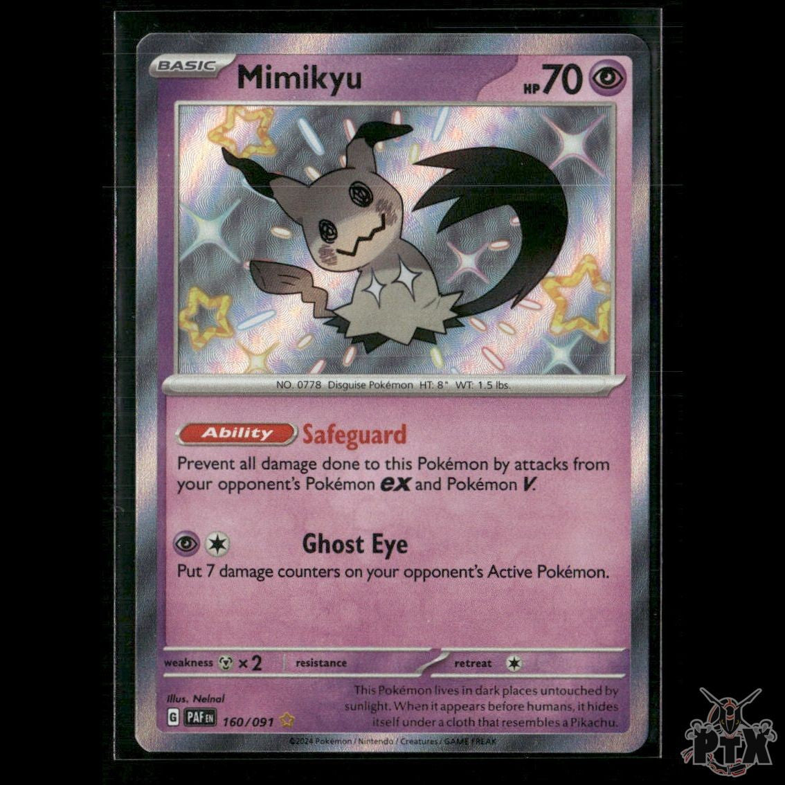 Mimikyu 160/091 SV: Paldean Fates NM Pokemon