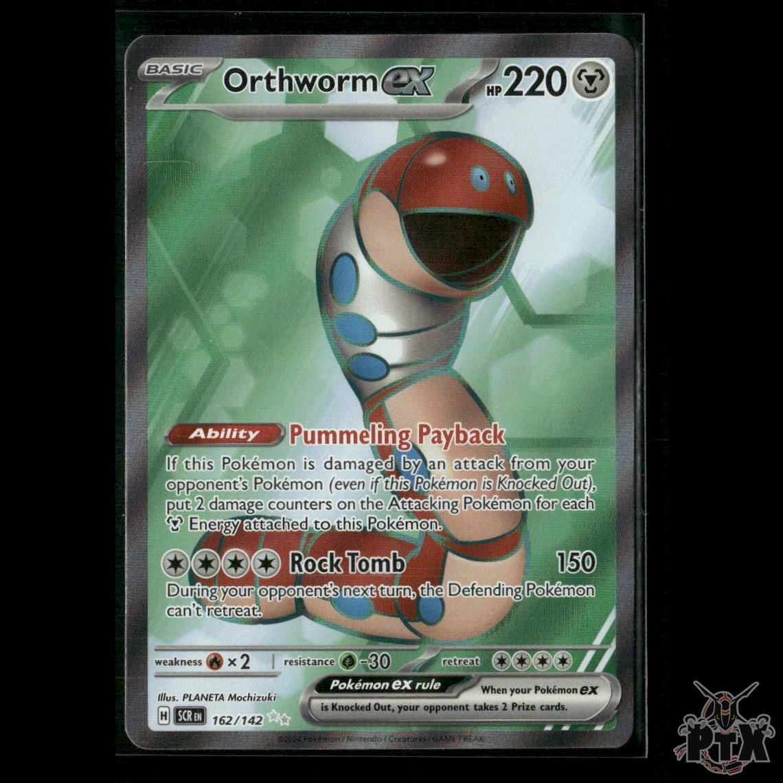 Orthworm ex 162/142 SV07: Stellar Crown NM Pokemon
