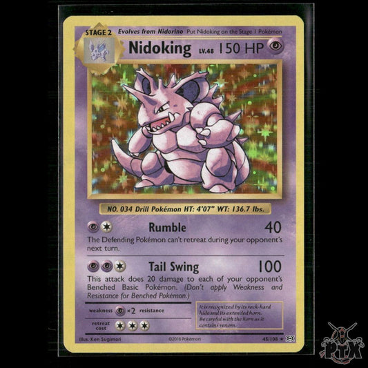 Nidoking Holo 45/108 XY - Evolutions LP Pokemon