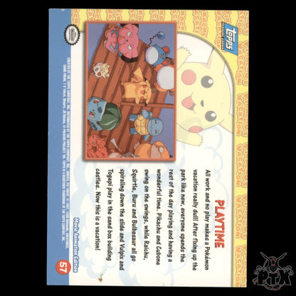 Topps The First Movie Playtime Foil Pikachu's Vacation Pokemon 2000