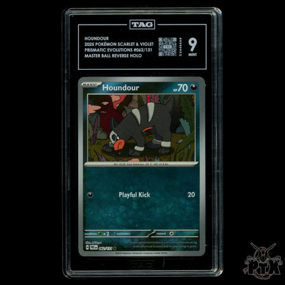 Houndour Master Ball 062/131 TAG 9 Prismatic Evolutions Pokemon 2025