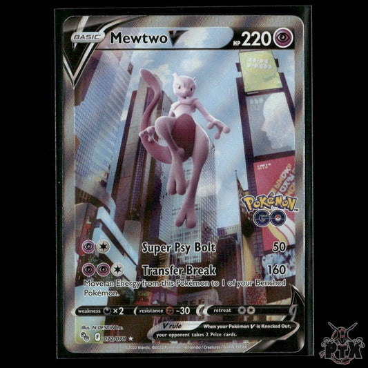 Mewtwo V (Alternate Full Art) 072/078 Pokemon GO NM Pokemon