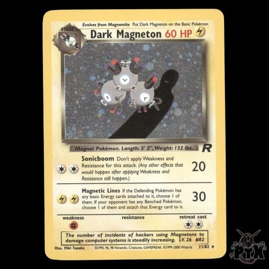 Dark Magneton Holo #11/82 Team Rocket NM/LP Pokemon 2000