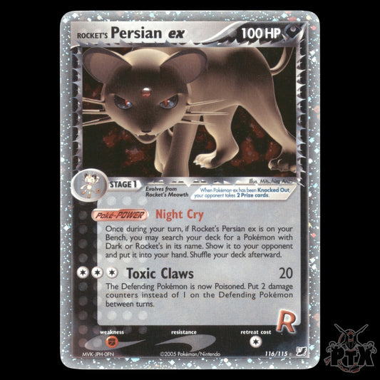 Rocket's Persian ex #116/115 Unseen Forces Pokemon 2005 NM/Near Mint