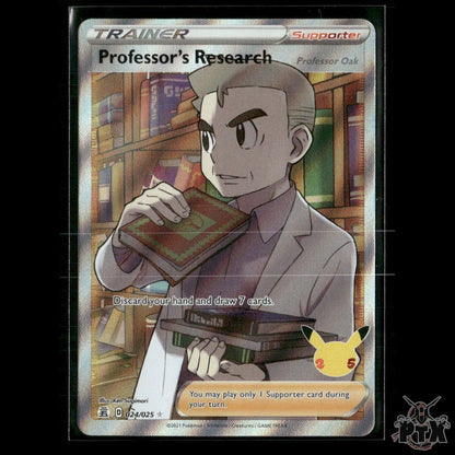 Professor's Research (Full Art) 024/025 Celebrations NM Pokemon