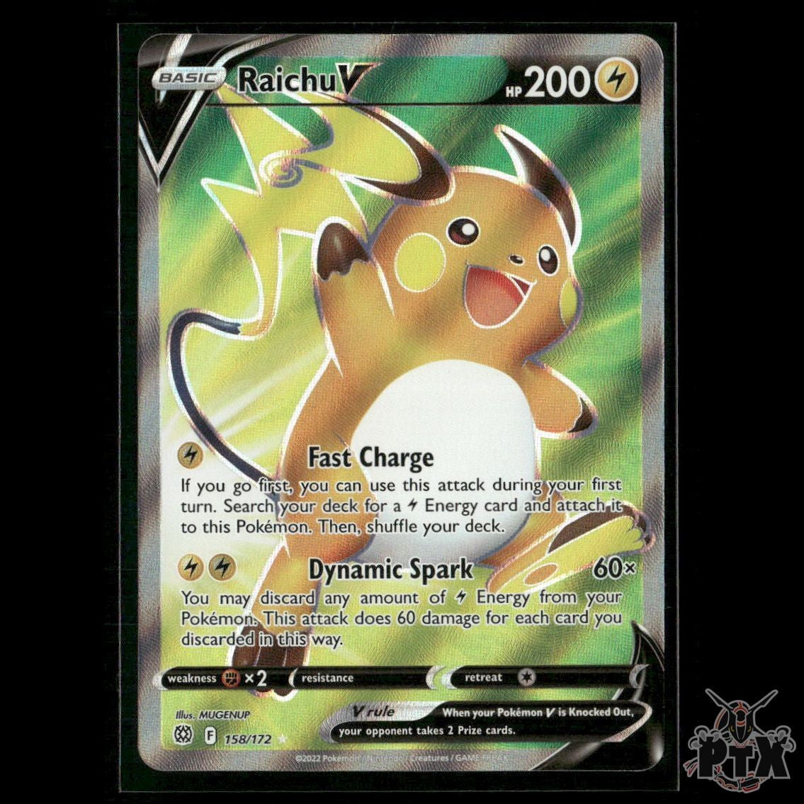 Raichu V (Full Art) 158/172 SWSH09: Brilliant Stars NM Pokemon