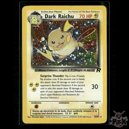 Dark Raichu Holo 83/82 Team Rocket LP Pokemon