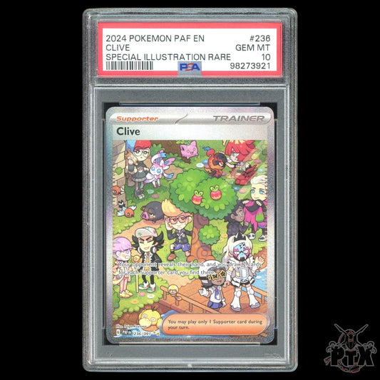Clive #236/091 PSA 10 Paldean Fates Pokemon 2024