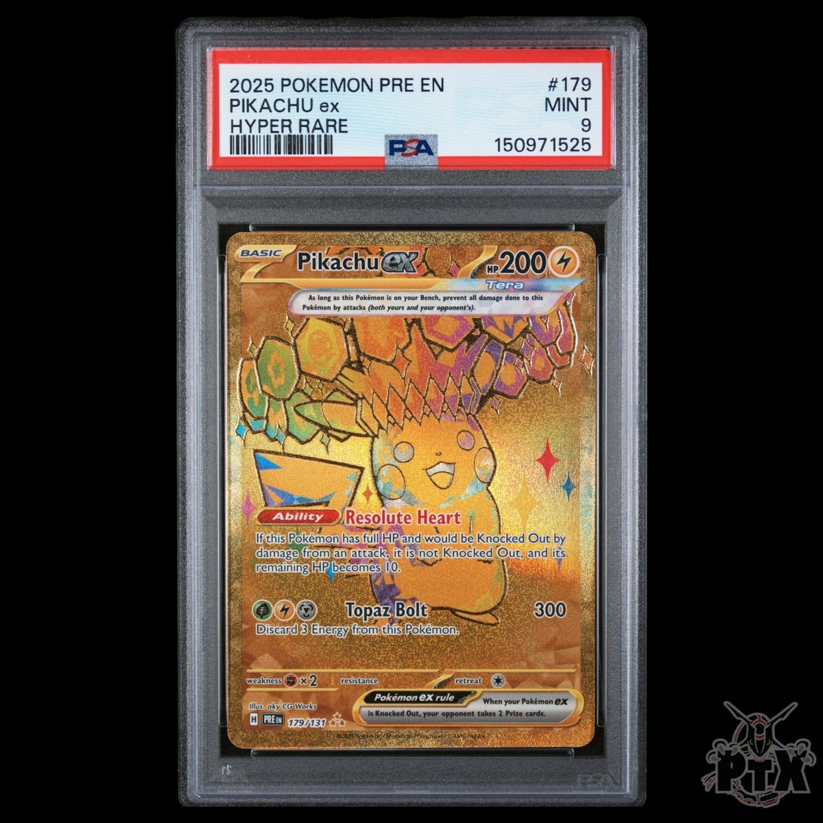 Pikachu ex 179/131 PSA 9 Prismatic Evolution Pokemon 2025