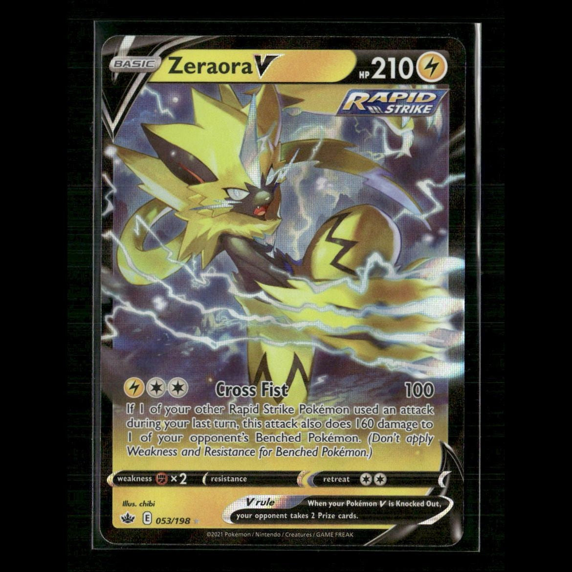 Zeraora V 053/198 SWSH06: Chilling Reign NM Pokemon