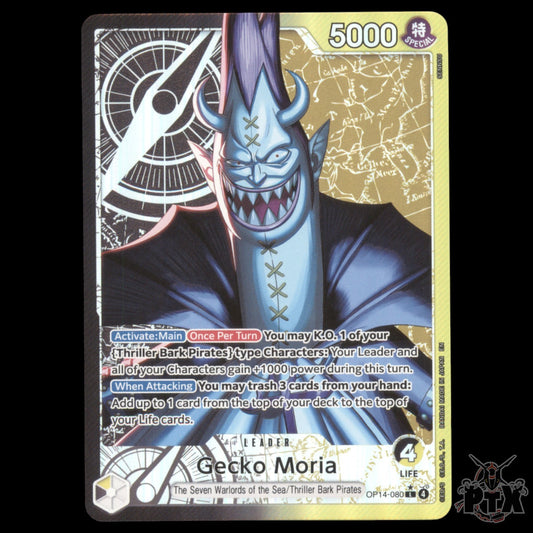 Gecko Moria (Alternate Art) OP14-080 The Azure Sea's Seven NM One Piece