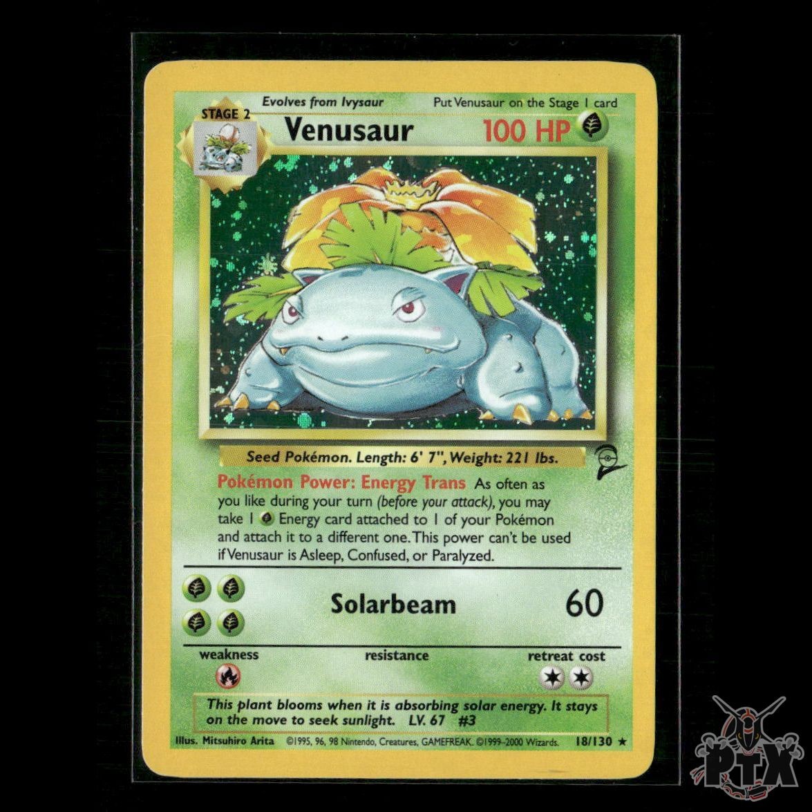 Venusaur Holo 18/130 Base Set 2 NM Pokemon