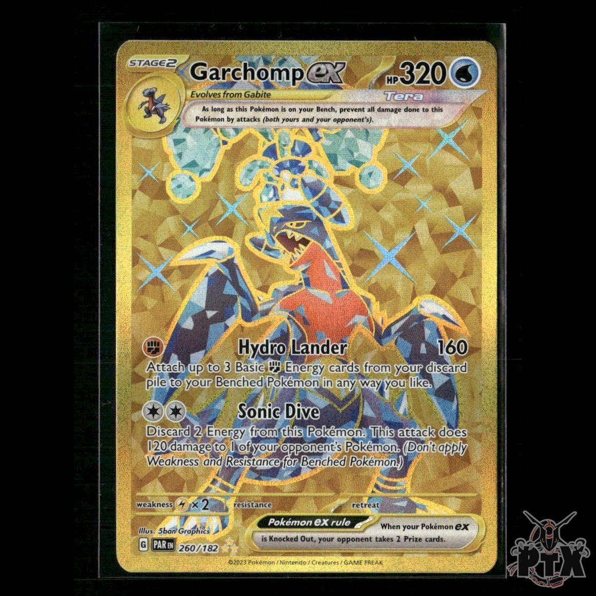 Garchomp ex 260/182 SV04: Paradox Rift NM Pokemon