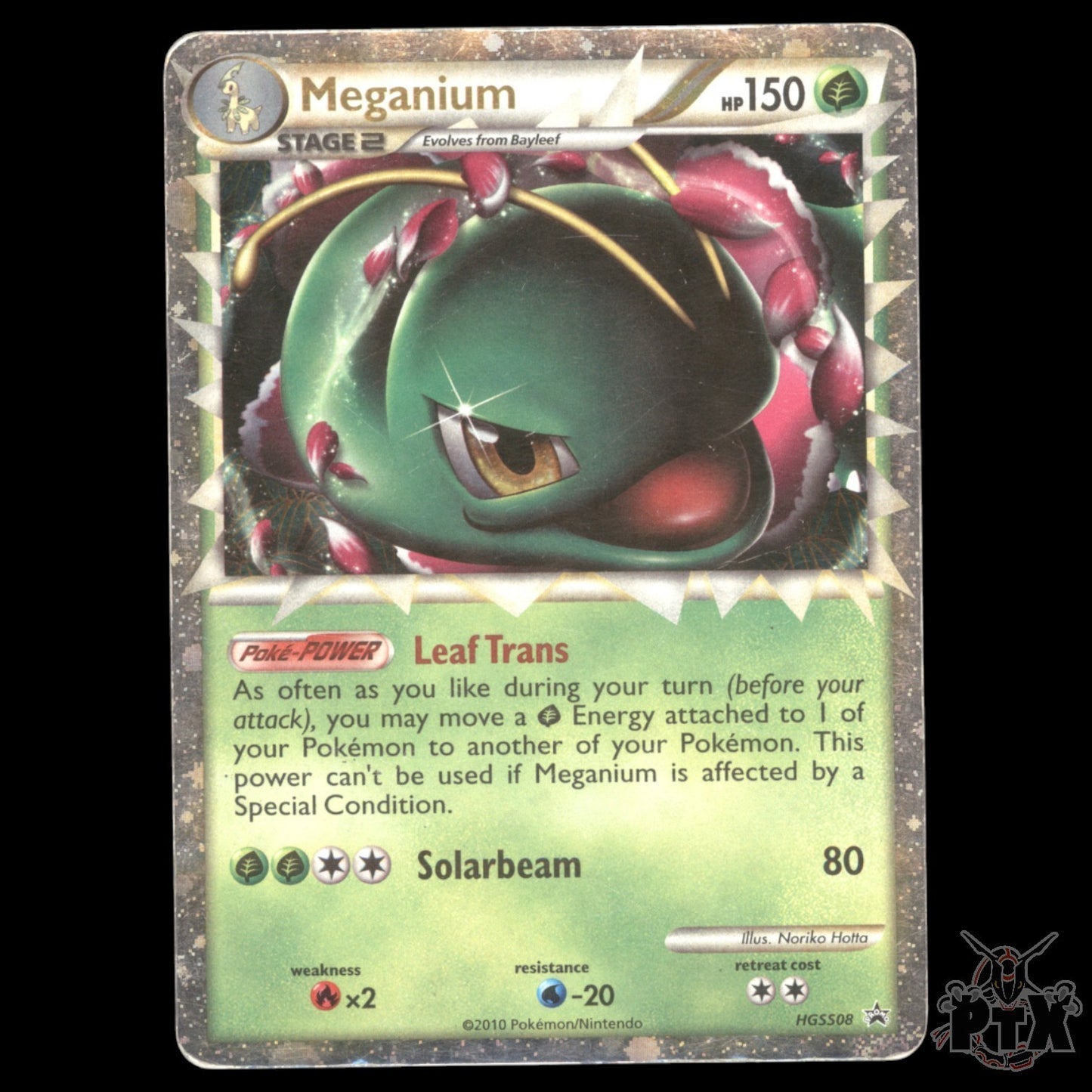 Meganium Prime #HGSS08 Heartgold & Soulsilver Promo HP/Heavily Played Pokemon