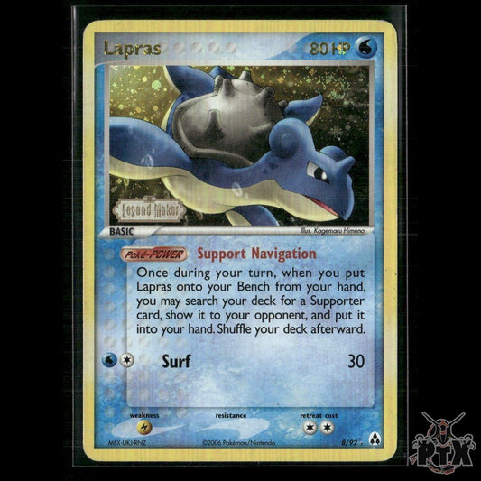 Lapras Reverse Holo 8/92 EX Legend Maker HP Pokemon
